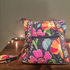 Vera Bradley Jazzy Blooms Iconic Hipster Bag